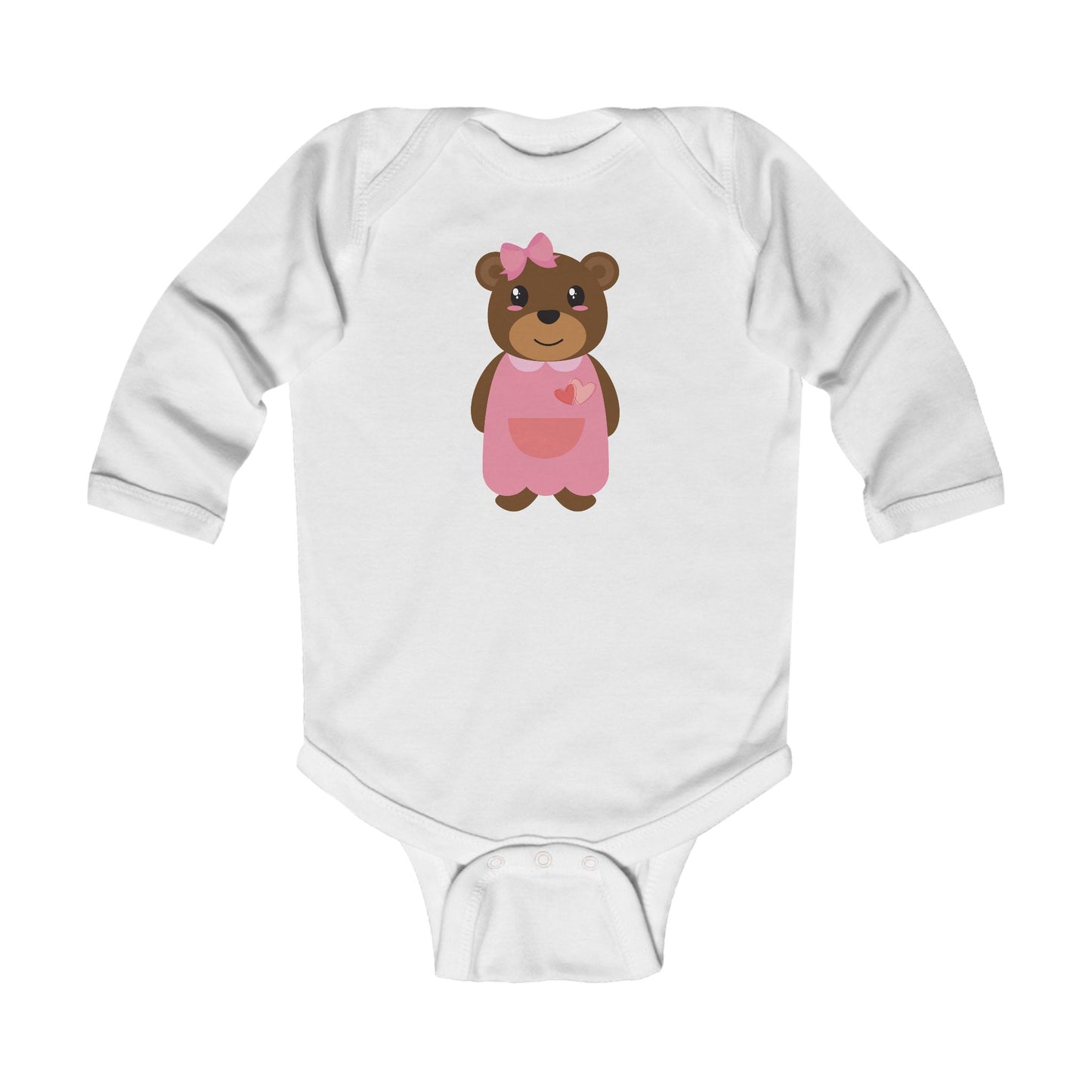 Cute Valentine Bear Infant Long Sleeve Bodysuit