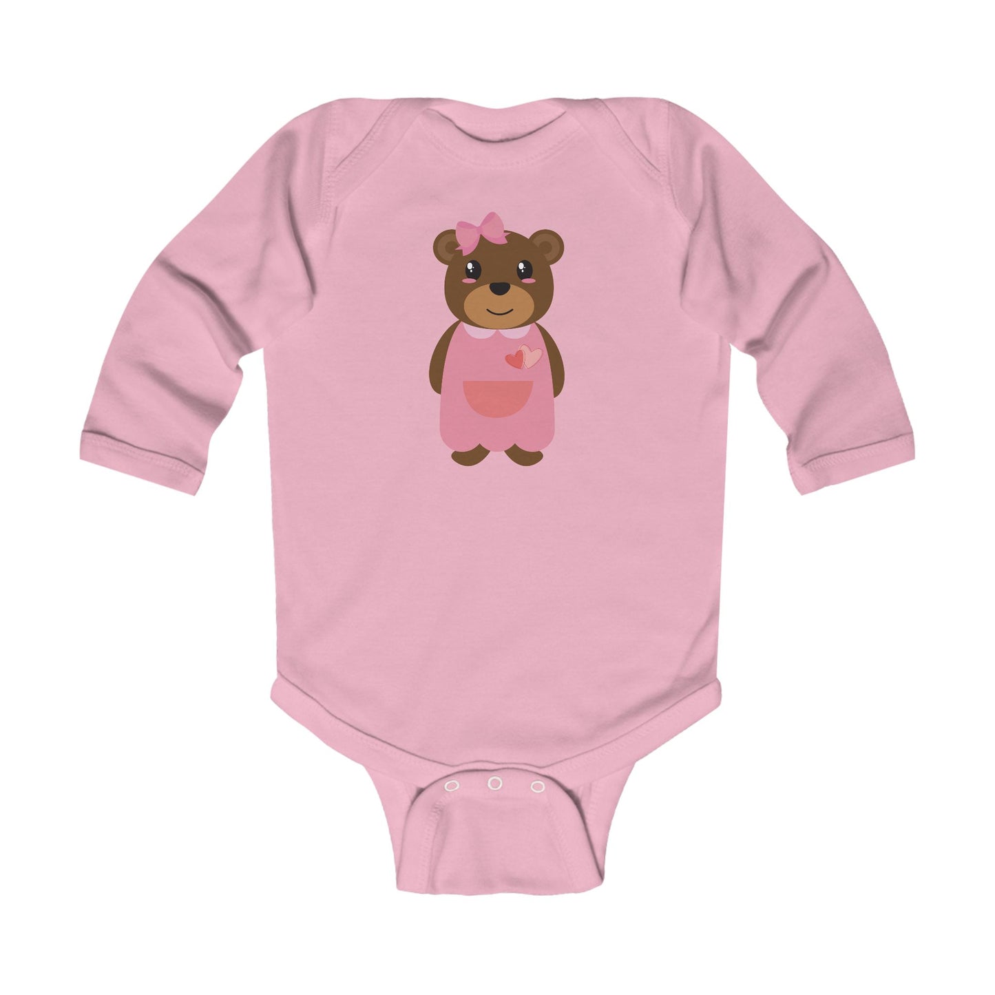 Cute Valentine Bear Infant Long Sleeve Bodysuit