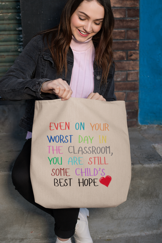 Teacher Appreciation Canvas Tote Bag